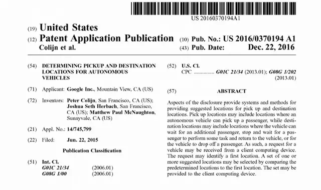 Google 這項(xiàng)自動(dòng)駕駛的新專利，可能會(huì)讓 Uber 瑟瑟發(fā)抖