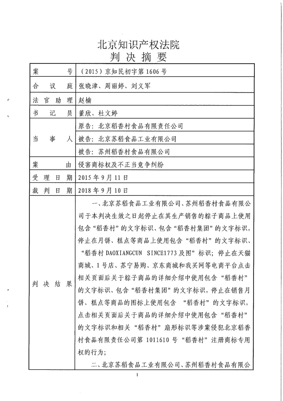 南北之爭！北稻訴蘇稻一審獲賠3000萬（98頁判決書全文）