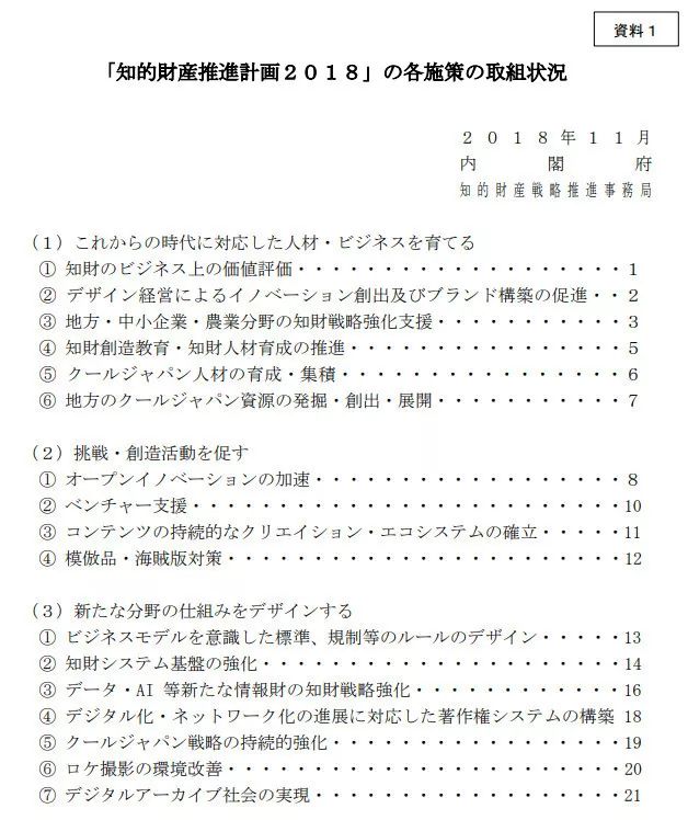 一文讀懂日本《2018年知識產(chǎn)權(quán)推進計劃》政策實施狀況報告