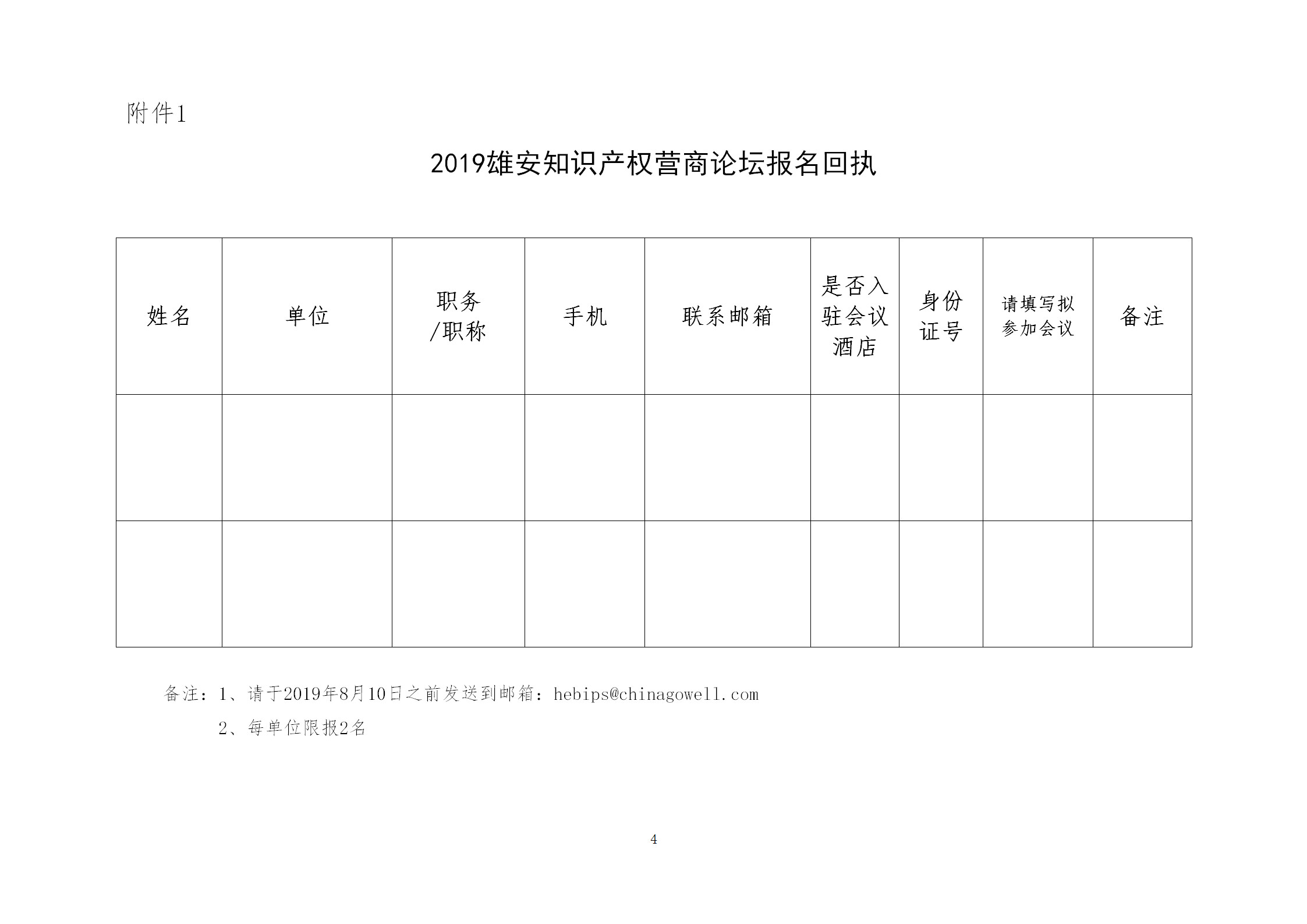 倒計時！“2019雄安知識產(chǎn)權(quán)營商論壇”8月底即將舉辦