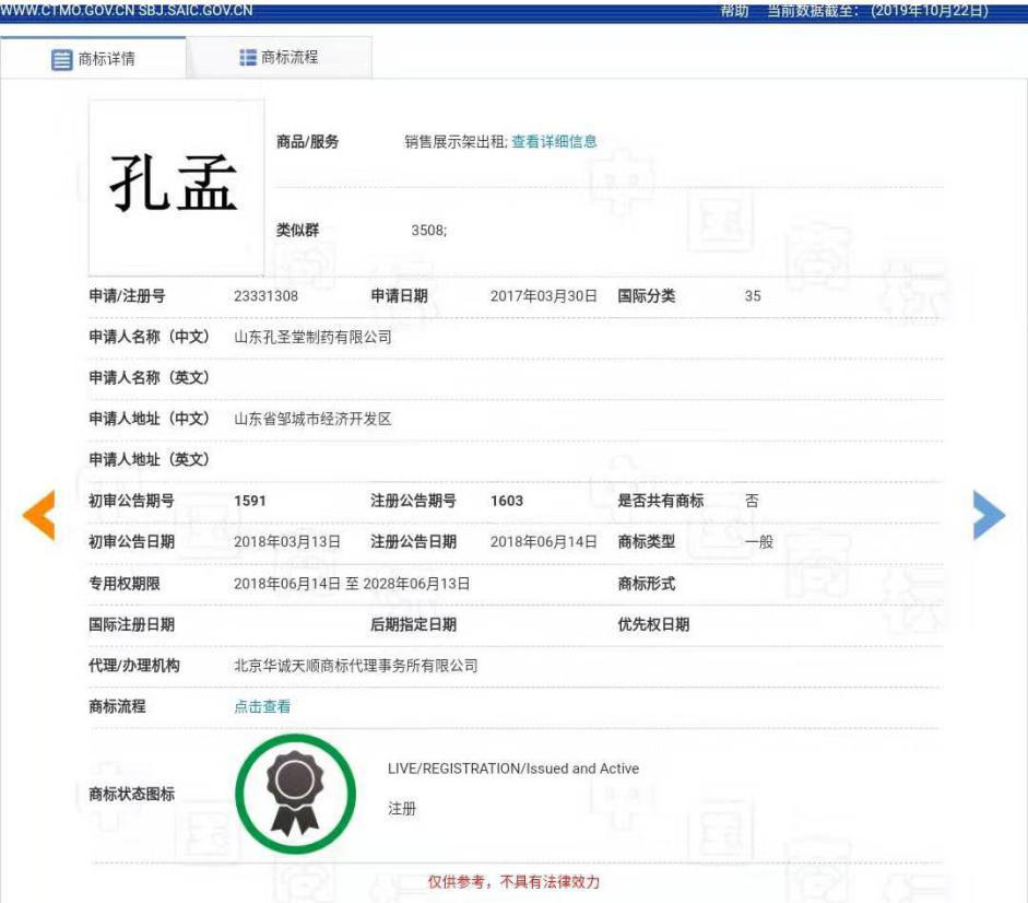 “孔孟”因不良影響被駁回，但這些商標卻成功注冊了？（附商標駁回復審決定書）