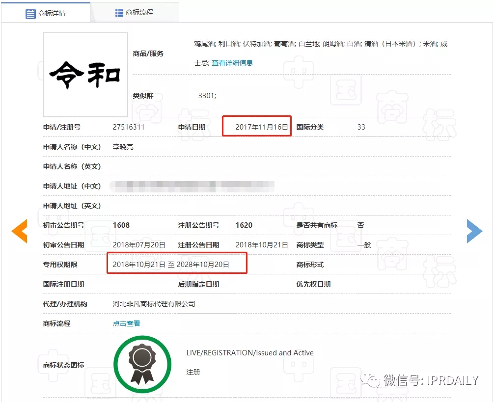 駁回引證29個在先商標(biāo)！風(fēng)靡一時的“令和”商標(biāo)，如今都怎么樣了？