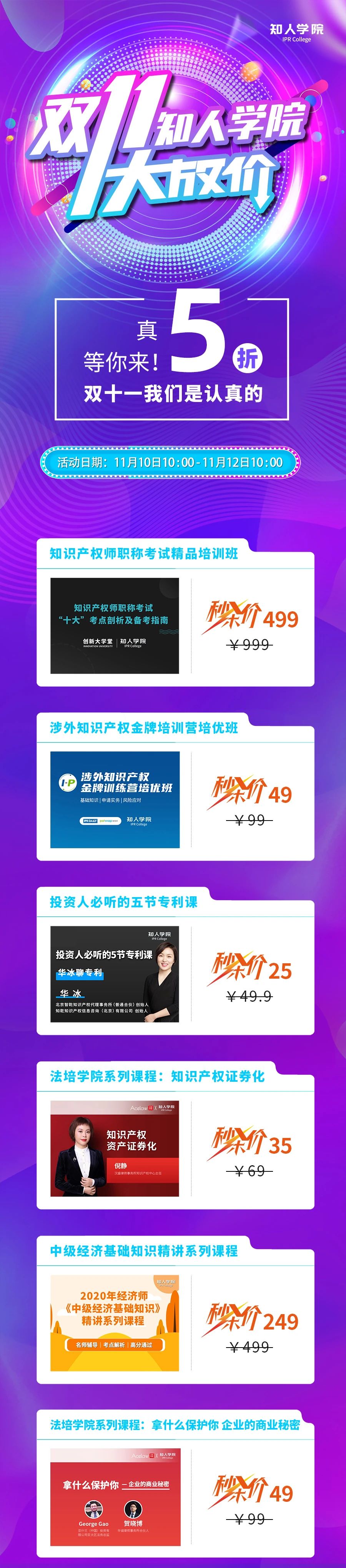 知人學(xué)院“雙十一”半價主題篇！