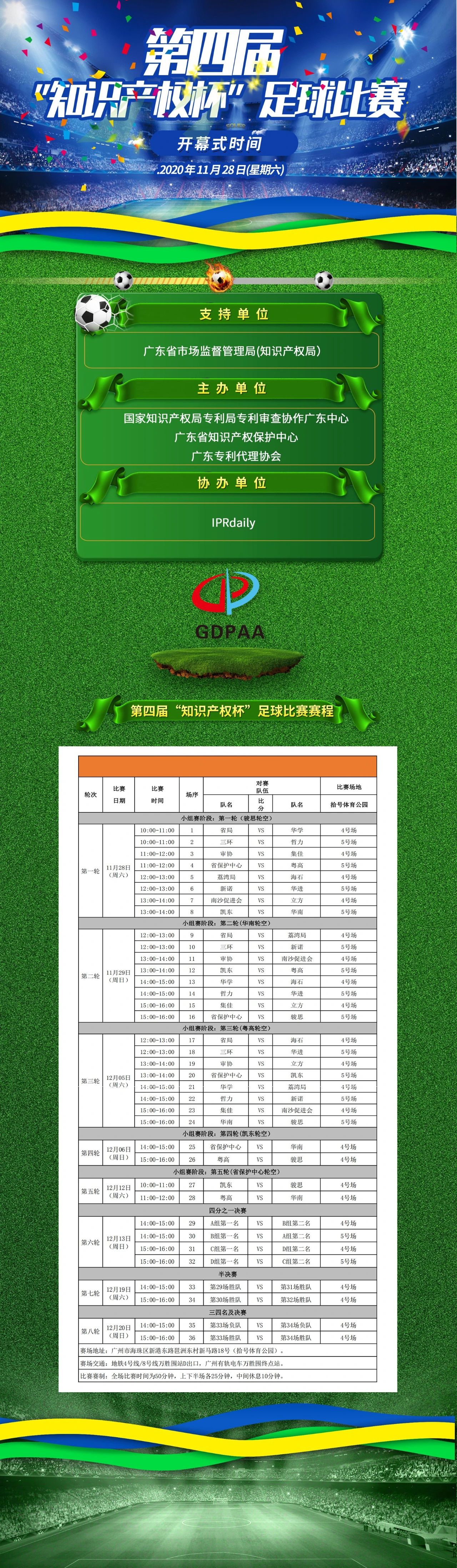 第四屆“知識產權杯”足球比賽來了！