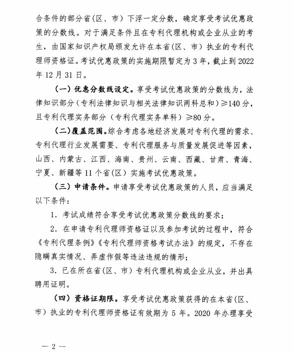 專利代理師資格最新優(yōu)惠政策11個?。▍^(qū)）可享受！