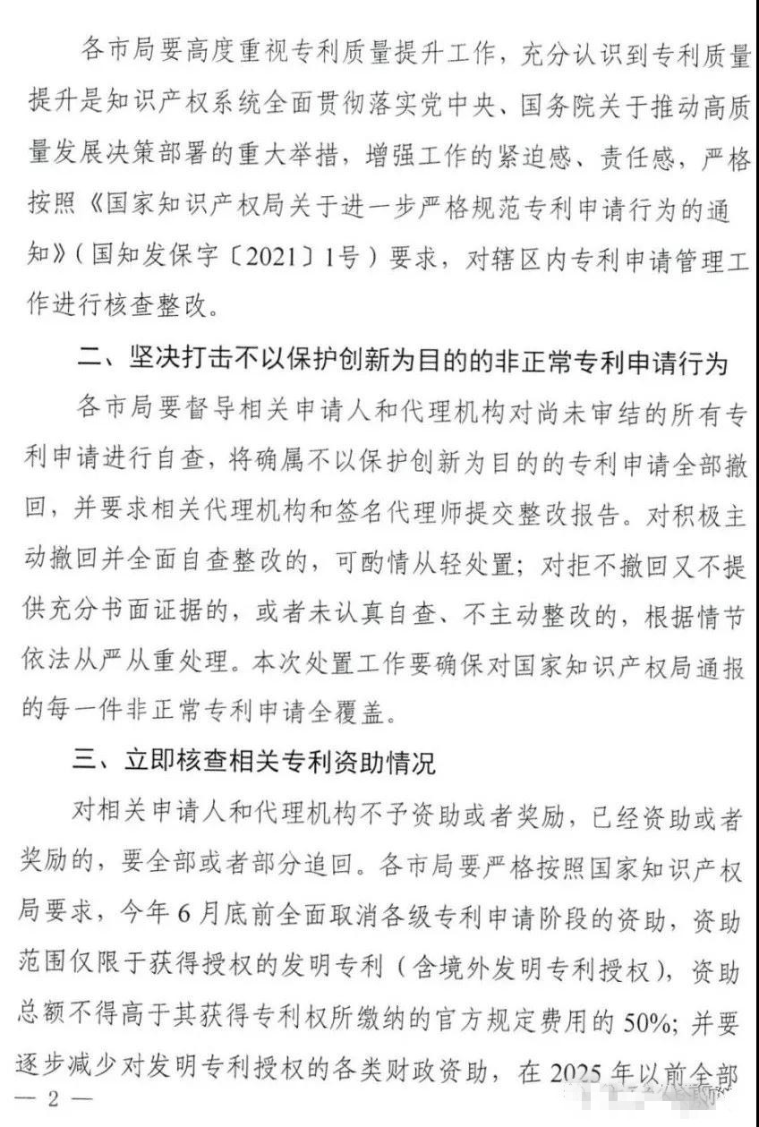 嚴(yán)查！不以保護(hù)創(chuàng)新為目的非正常專利申請(qǐng)將全部撤回