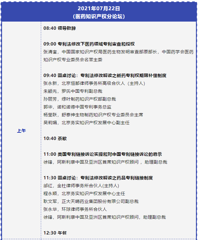 七月相聚上海 | 中國知識產(chǎn)權高峰論壇（CIPF）議程及部分出席嘉賓更新