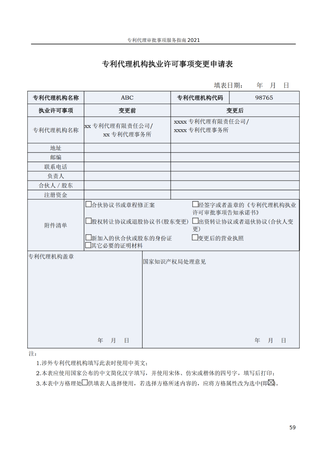 最新！2021年專利代理審批事項服務(wù)指南發(fā)布