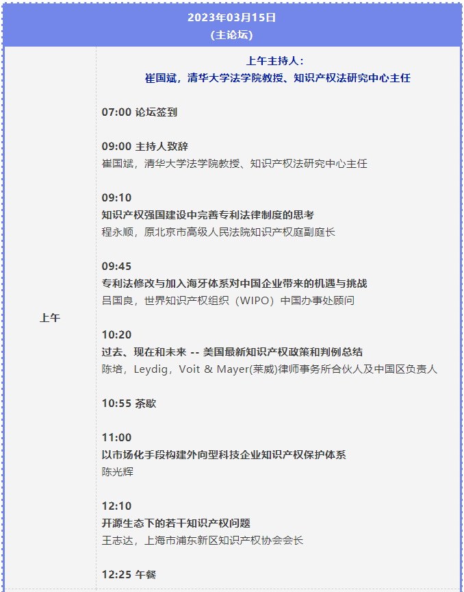 第二屆知識(shí)產(chǎn)權(quán)行業(yè)論壇將于3月15-17日舉辦，報(bào)名截止本周五！