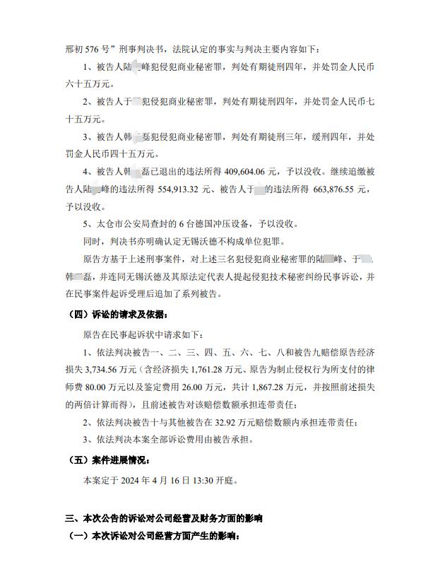 索賠3734.56萬！商業(yè)秘密刑事訴訟判決后再提民事訴訟