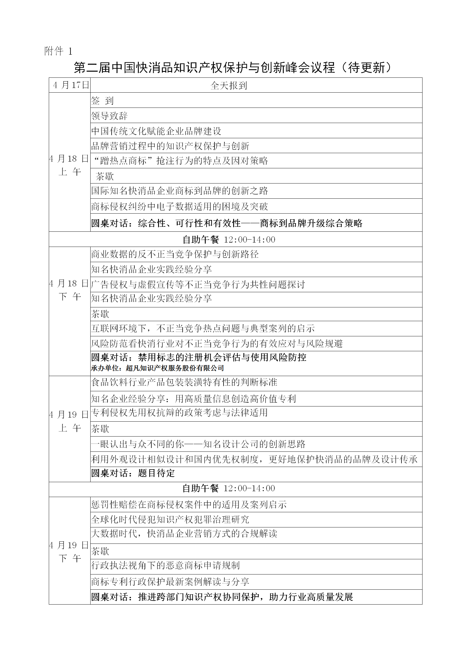 第二屆中國快消品知識產(chǎn)權(quán)保護與創(chuàng)新峰會將于2024年4月18-19日在北京舉辦！