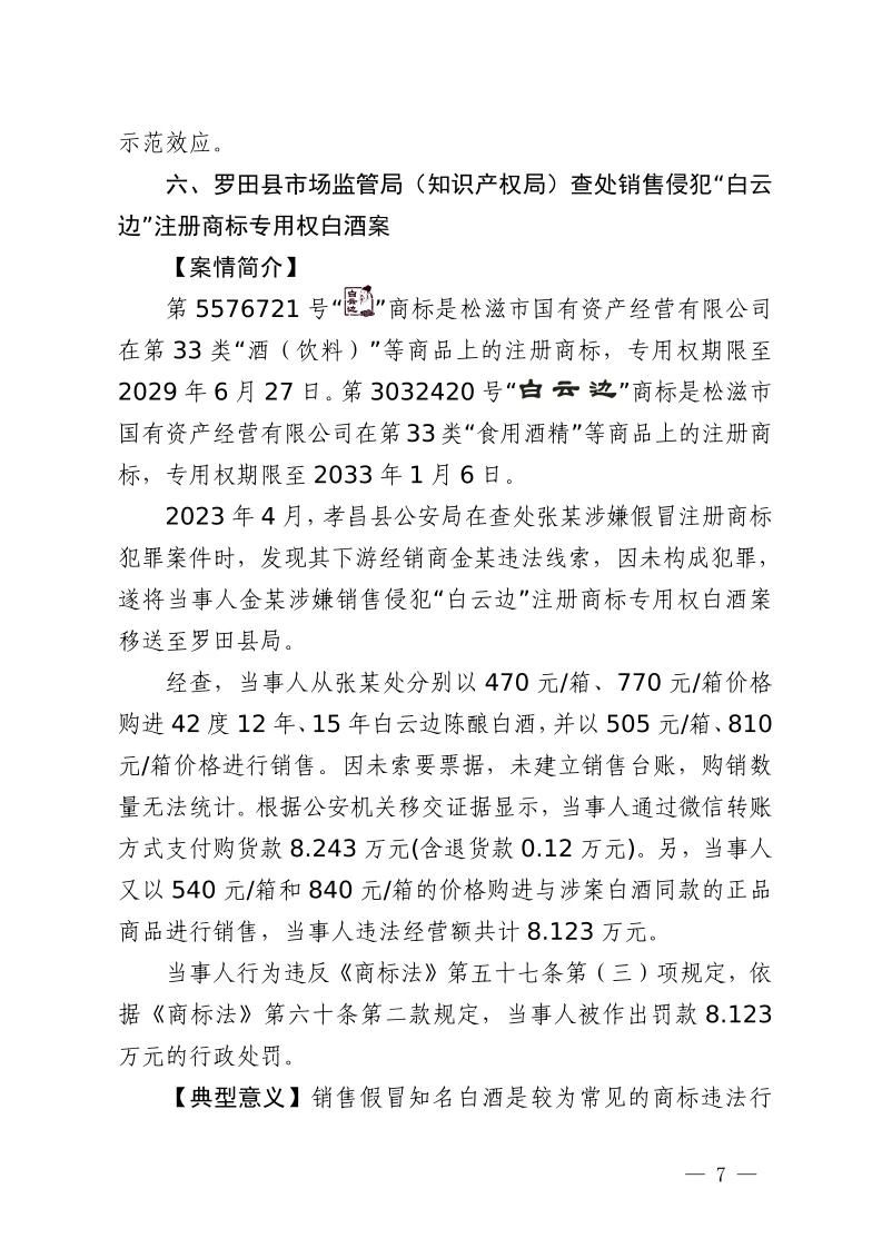 湖北省2023年度知識產權（商標）行政保護十大典型案例發(fā)布！