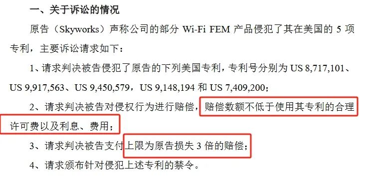 索賠3倍損失！康希通信被美國龍頭企業(yè)起訴專利侵權(quán)