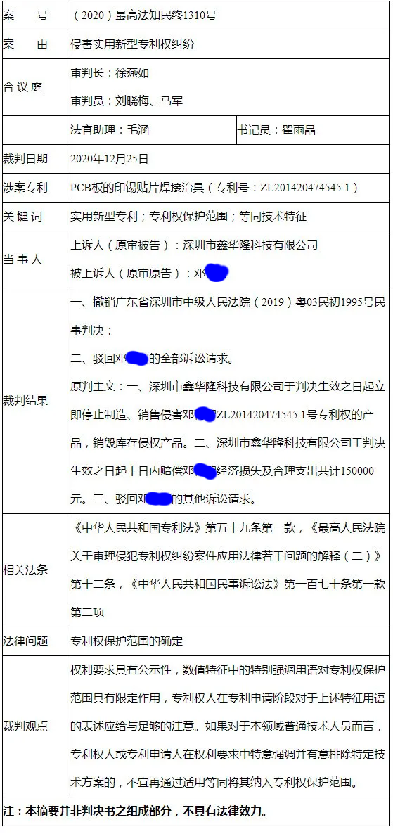 特意排除規(guī)則對(duì)等同原則適用的限制 | 附判決書