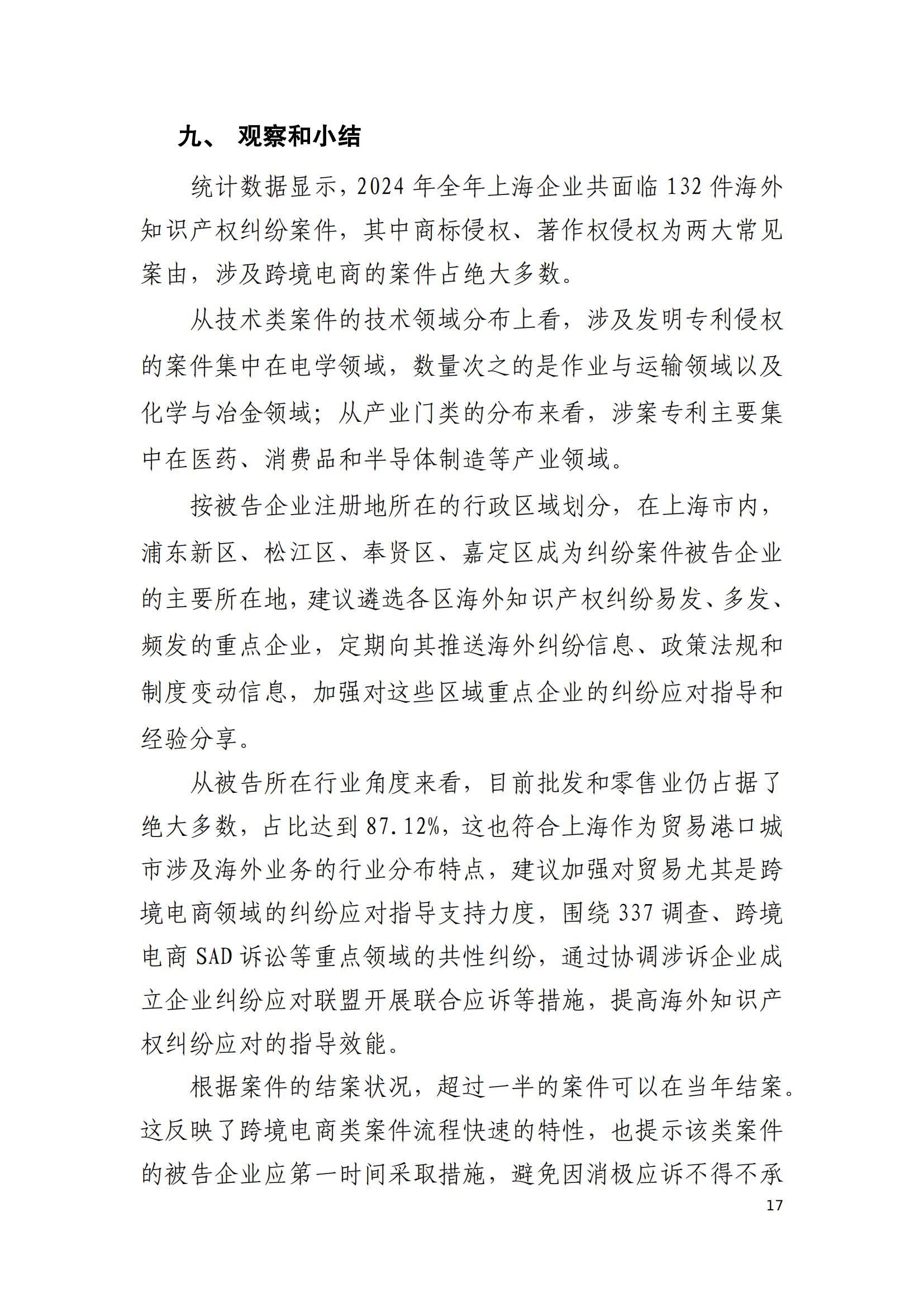 2024年度上海企業(yè)海外知識產(chǎn)權(quán)糾紛調(diào)查報告_19